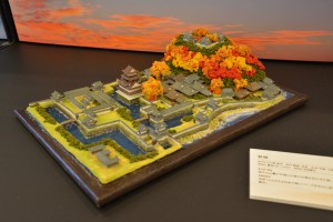 お城のジオラマ-萩城